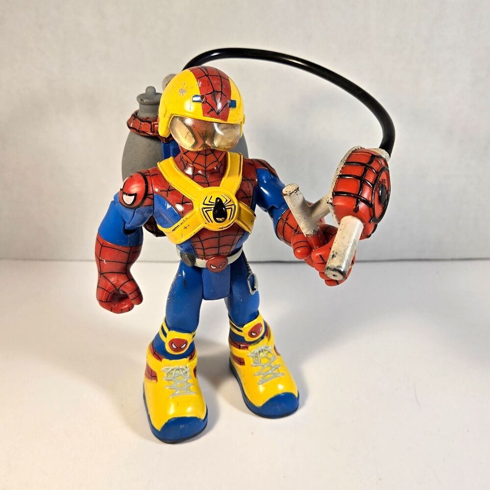 Fisher-Price Rescue Heroes Spider-Man Action Figure w/ Backpack, Helmet & Hose